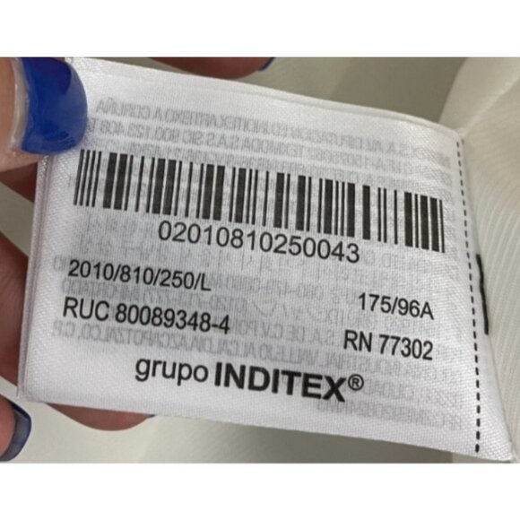 Zara Womens Blazer Suit Jacket L Large White Fitted Waist 2010/810 NWT - Picture 9 of 16